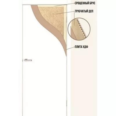 Міжкімнатні Двері Глухе (гладке) 34мм трубчастий ДСП Оміс Ламінатин 22063 фото