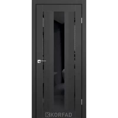 Міжкімнатні Двері AL-02 BLK Super PET Korfad ПВХ плівка 28944 фото